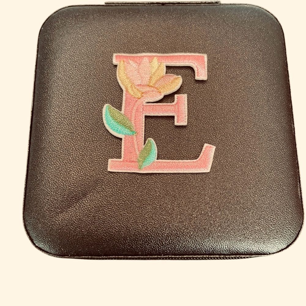 Black Personalized Travel Jewelry Box